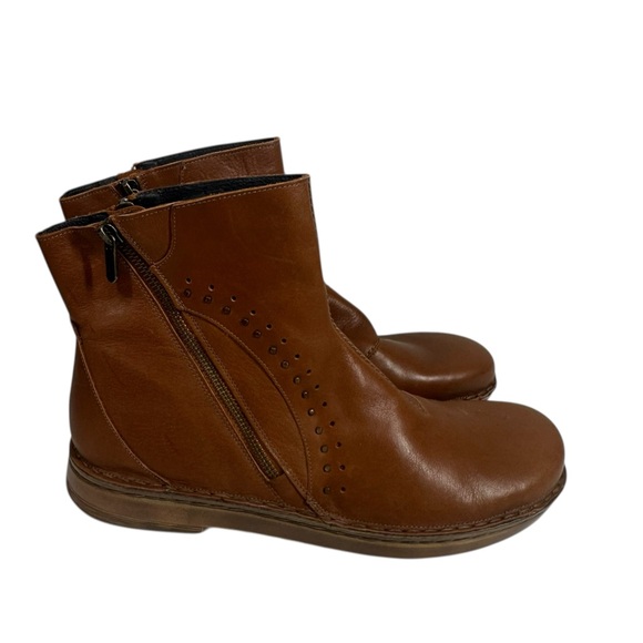 NAOT Women's 42/ 11 Cetona Double Zip Bootie Brown Leather - Picture 3 of 9